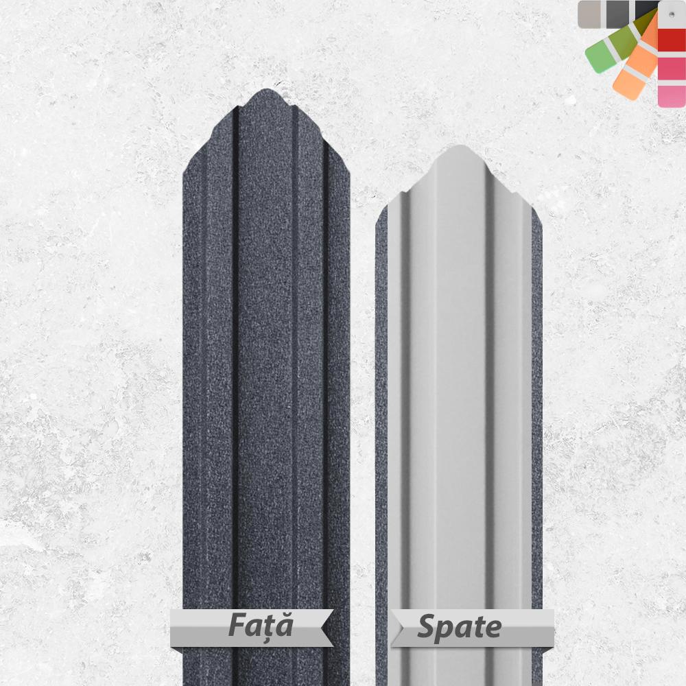 Şipcă metalică ascuţită gard Gri Mat