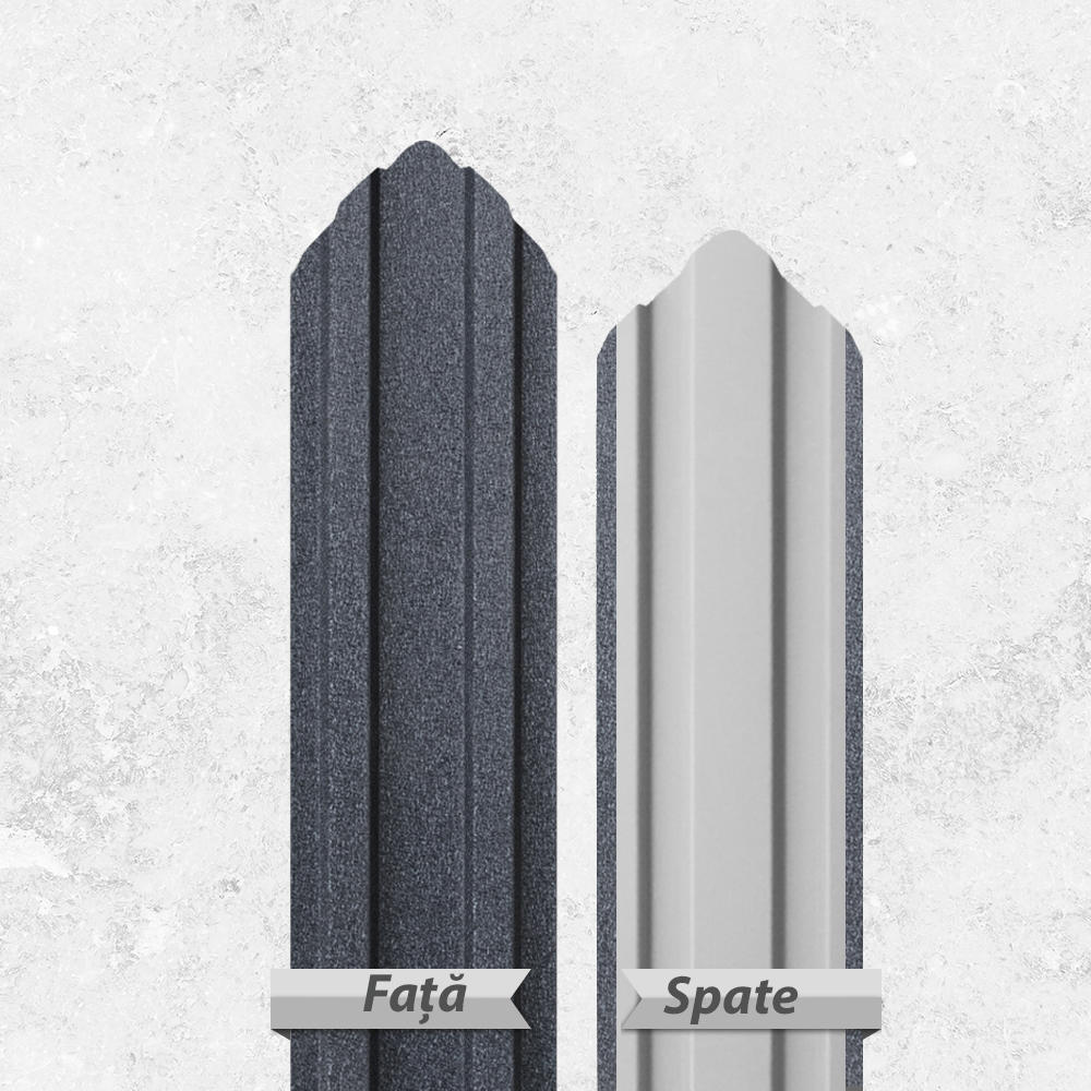 Şipcă metalică ascuţită gard Gri Mat