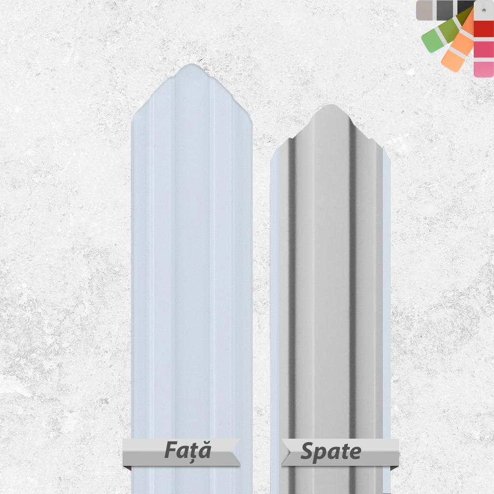 Sipca metalica ascutita gard Alb Lucios