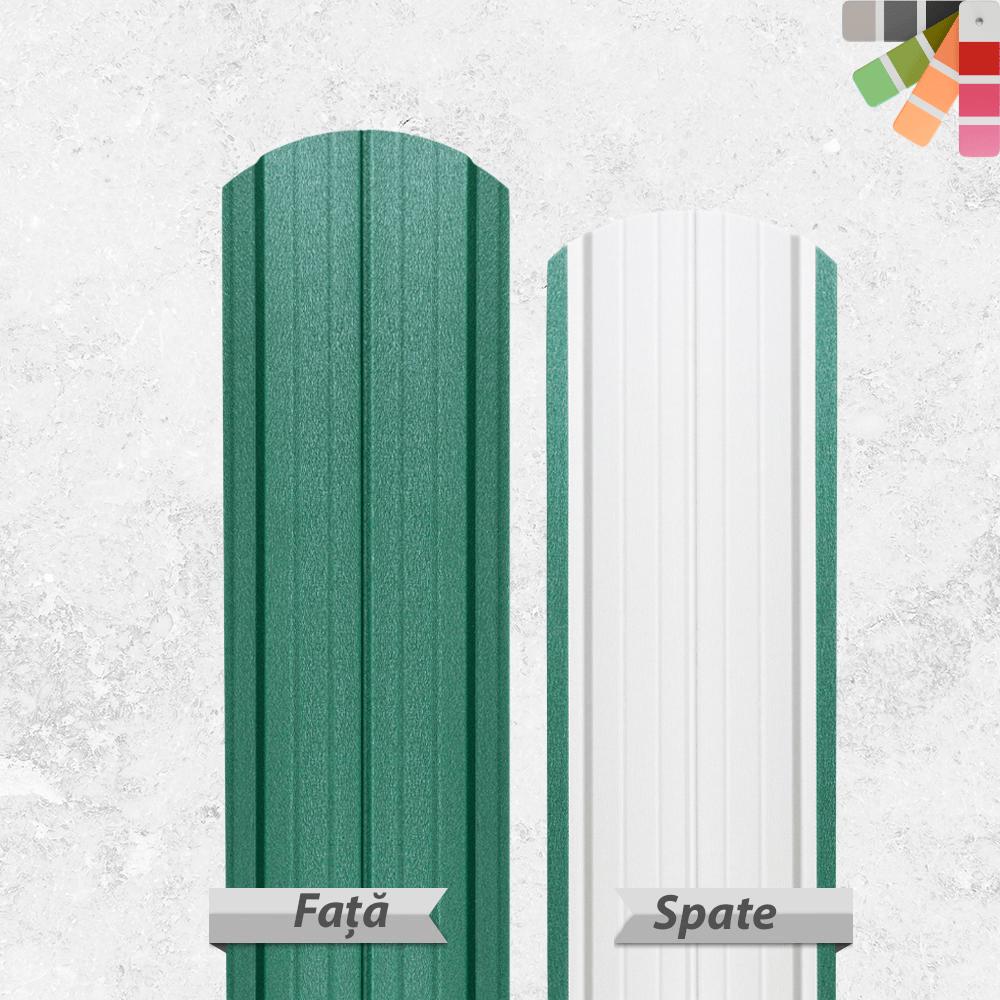 Sipca metalica semirotunda gard, Verde Mat