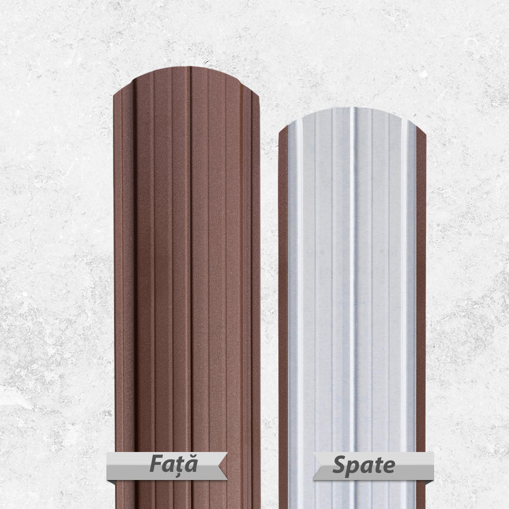 Sipca metalica semirotunda gard, Maro Mat