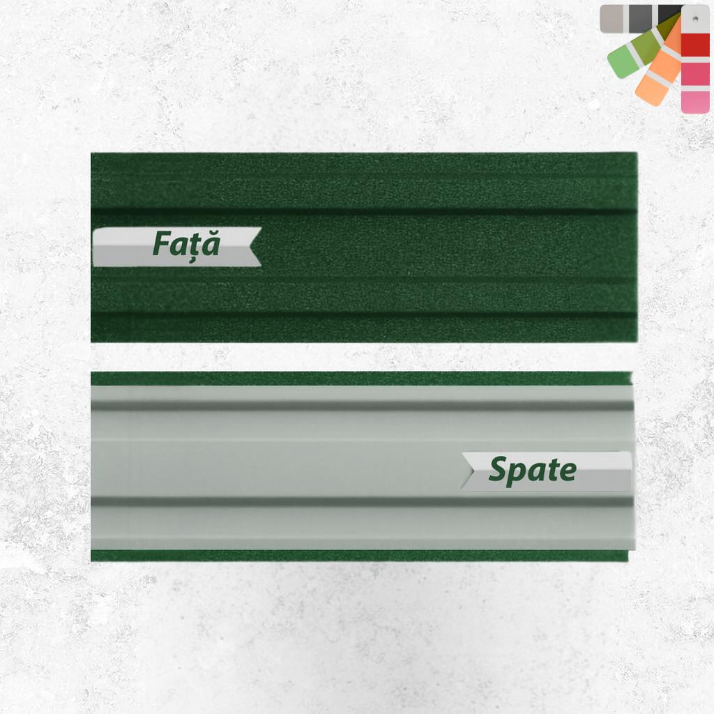 Sipca simetrica dreapta Verde Mat